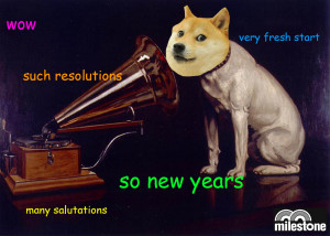 New Year's His Master's Voice Doge Milestone